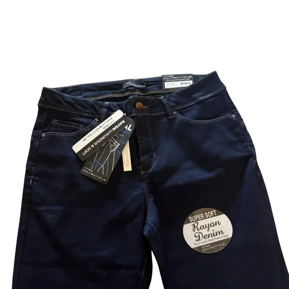 NWT Miss Poured In Blue Total Solution Skinny Stretch Jeans Womens 12 - Picture 2 of 5